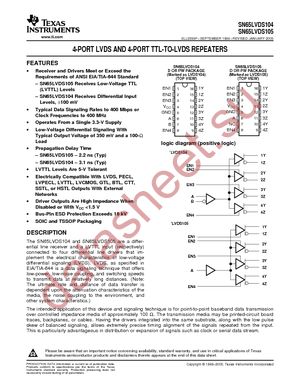 SN65LVDS104PW datasheet  